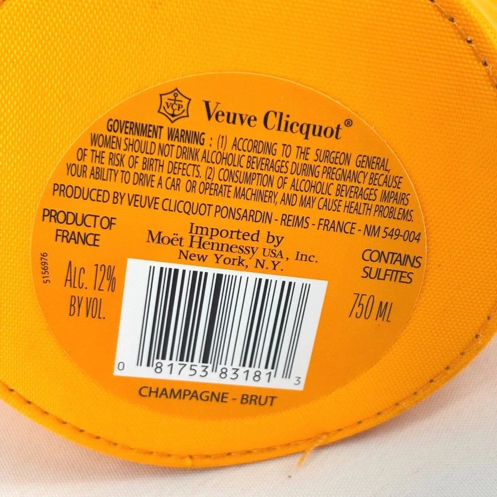 Veuve Clicquot Orange Insulated Champagne Bottle Carrier Bag Tote 750ml Brut